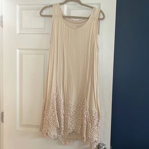 Cream boho midi dress